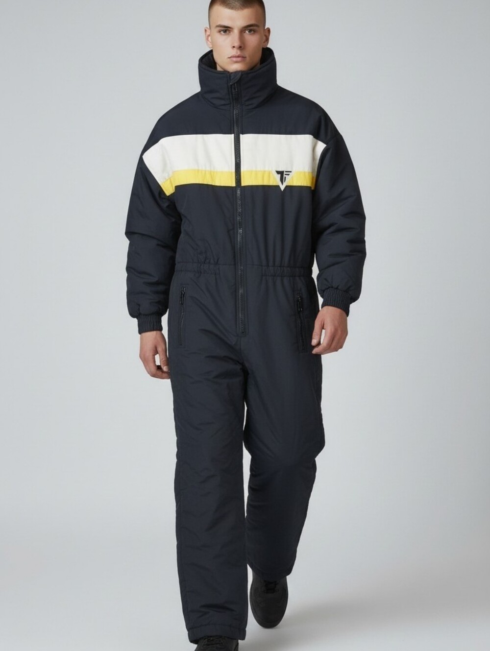 Vintage 80s Head Black and White Ski Suit with Tyrolia Patch